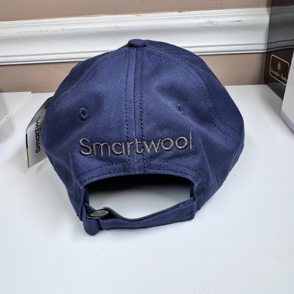 Smartwool NWT Deep Navy Logo 100% Cotton Ball Cap Hat - Picture 2 of 9